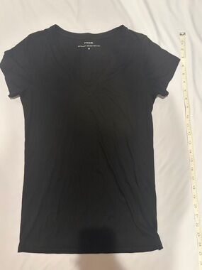 Vince Black V-Neck Short Sleeve Tee -Sz XS